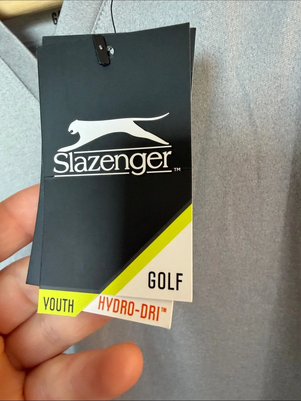 Slazenger Youth Med Light Gray V-Neck Sleeveless Performance Tank